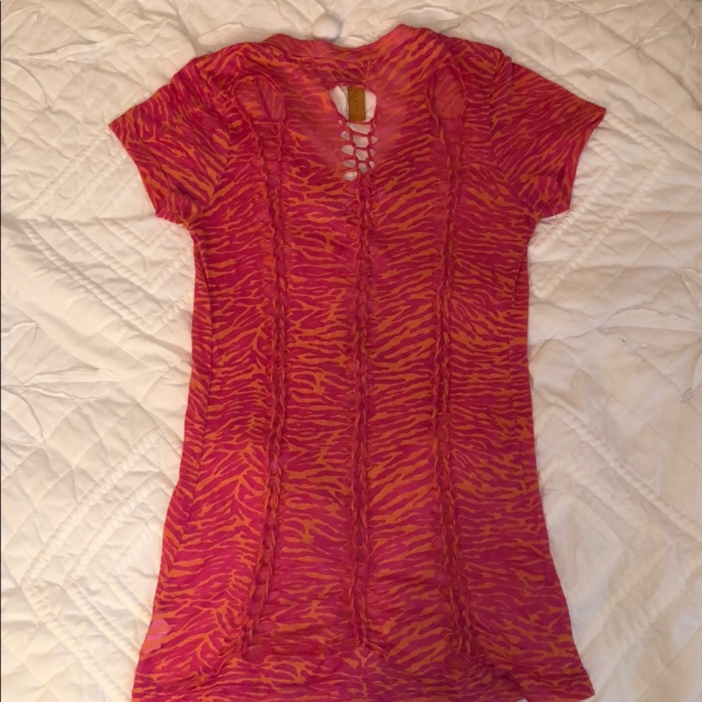 Open back tee shirt!